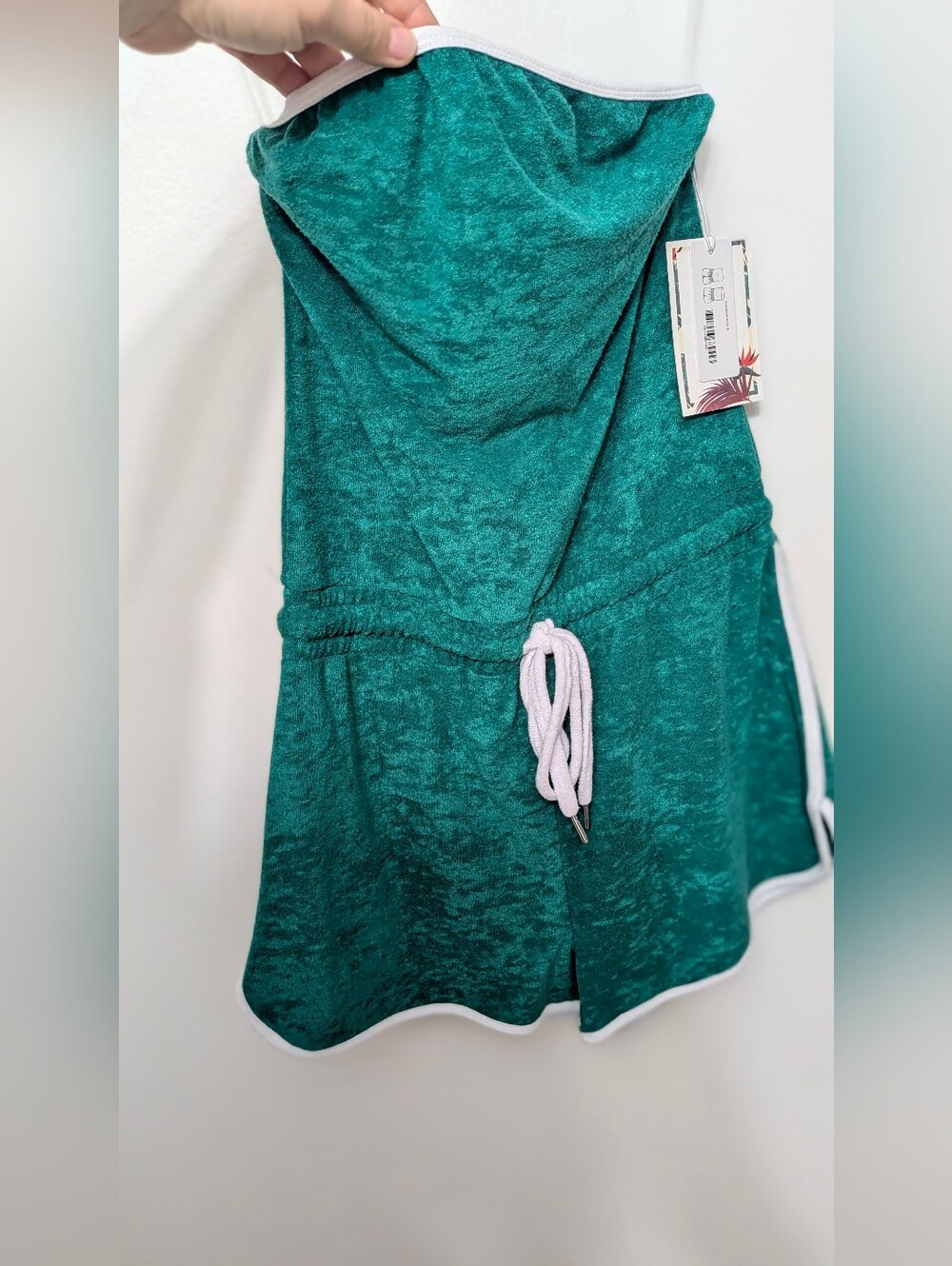 NWT 😍 Kyodan Women Green One-Piece Romper with Drawstring Small